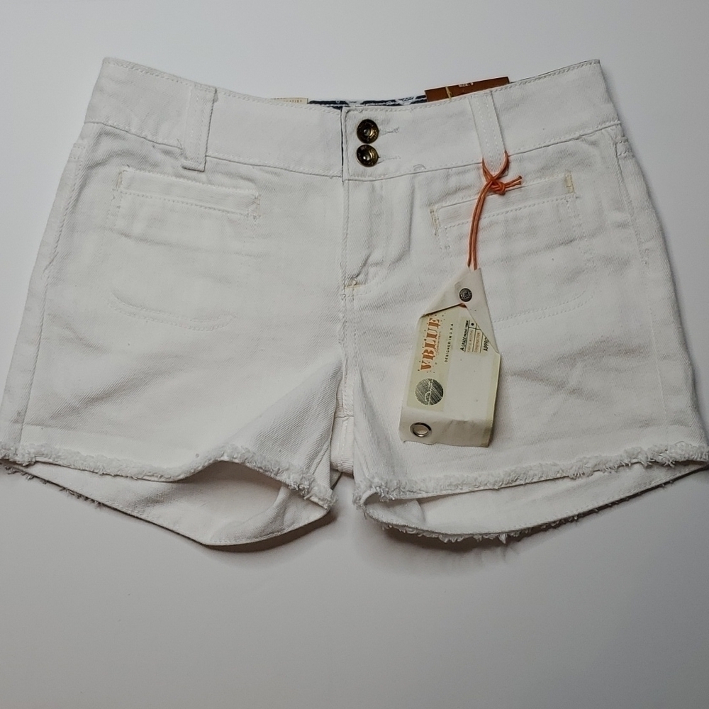 VJ V Blue Jean shorts white NWT 9